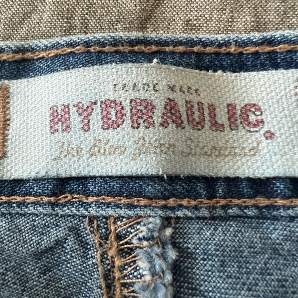 Hydraulic Maxi Denim Jean Skirt NWT SZ 13/14 Slit back Long Maxi Length - Picture 3 of 14